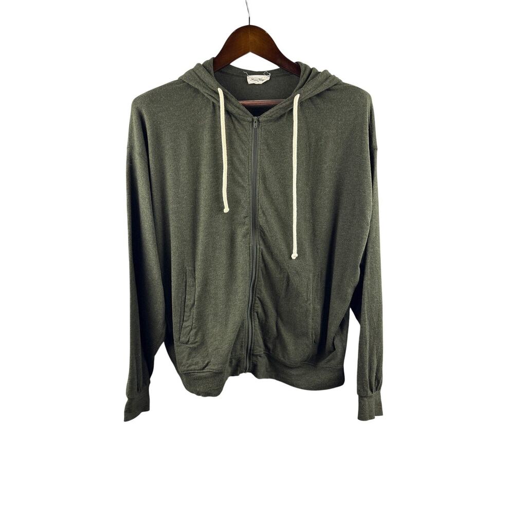 Women’s American Vintage XS/S Vintage Olive Green Zip-Up Hoodie
